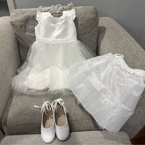 Elegant White Dress with Shoes